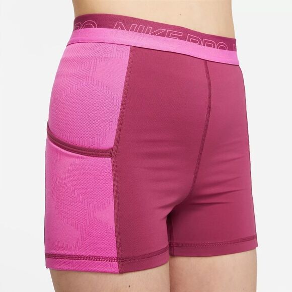 NWT Nike Pro High-Waisted 3" Training Shorts w/ Pockets, Rosewood, Women's XL - Picture 8 of 8